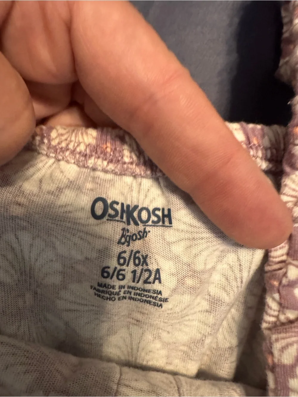 OshKosh B'gosh Lilac and White Floral Jumpsuit